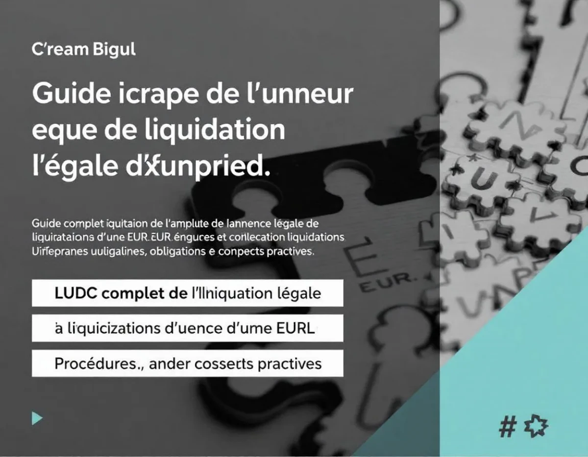 Guide complet de l'annonce légale de liquidation d'une EURL : Procédures, obligations et conseils pratiques